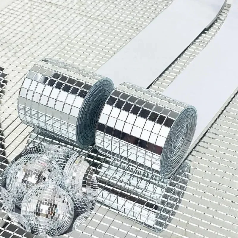 1 m sebaposkytnutie skutočného skla Craft Mini štvorcové zrkadlá mozaikových dlaždí