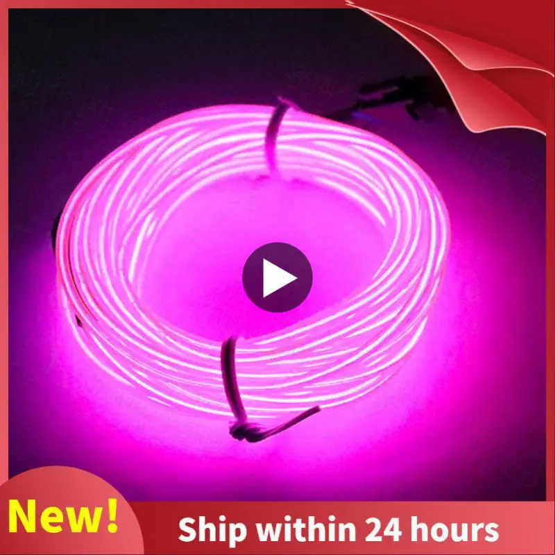 1 m Vnútorná atmosféra LED pásma LED dióda 5V Flexibilná trubica EL Cold Light Line s automatickou dekoráciou Auto dekorácie Light