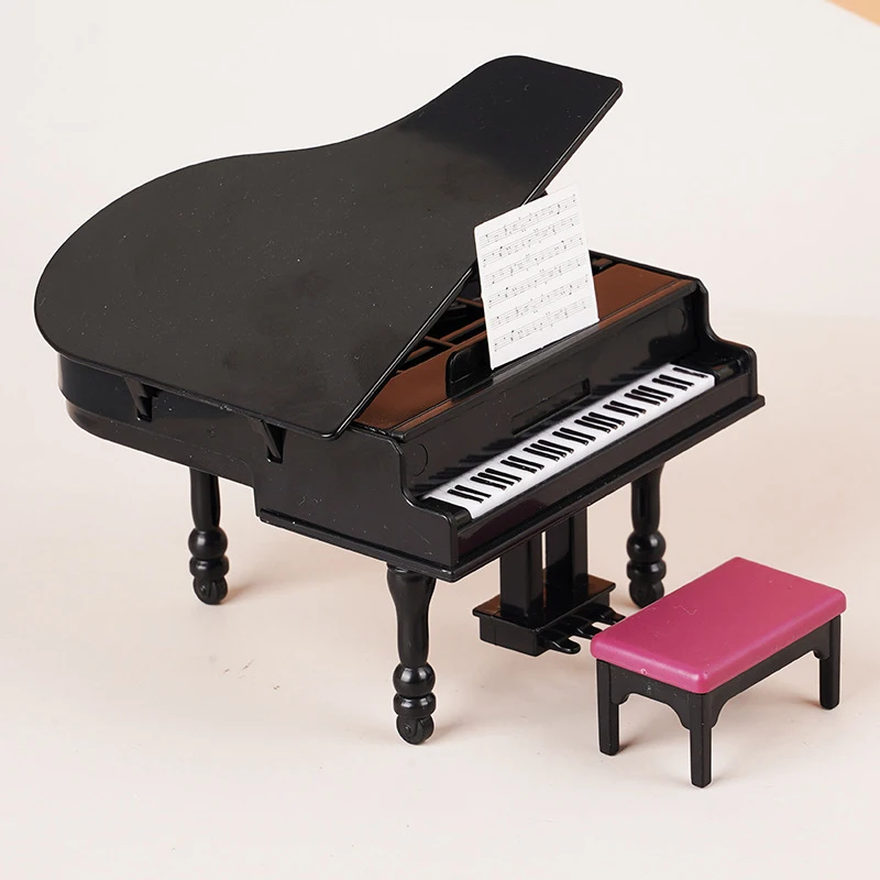 1 nastavená hladká DIY Miniatúrna škála 1:12 Dollous Piano Drevená bábika Piano Piano pre Doll House Decor
