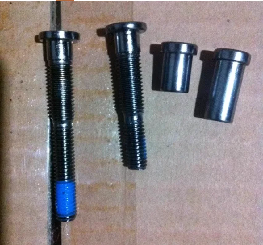 1 nastavená výmenná Zapustená brzdová strmeň otočná skrutka a matica M6 x 30/49 mm predná/zadná pre Shimano Campagnolo Tektro, Dia Compe