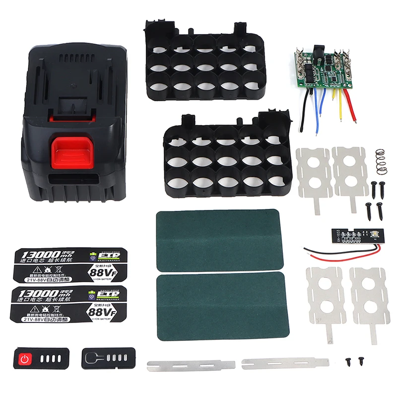 1 Nastavte batériu Li-Ion Battery Case dosky PCB pre Lomvum Zhipu Hongsong Jingmi Makita Detection Protection Battery