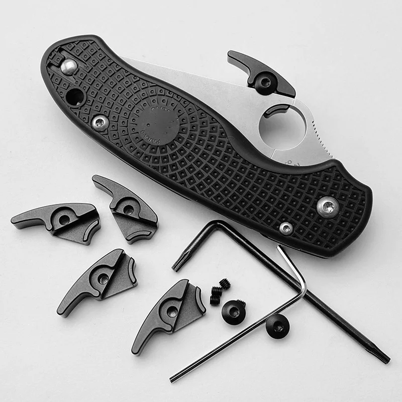 1 Nastavte hliníkový zliatinový nôž Quick Open Hook Thumb Stud Screck Tool pre Spyederco C81 Paramilitary2 para3 endura delica C41 C101