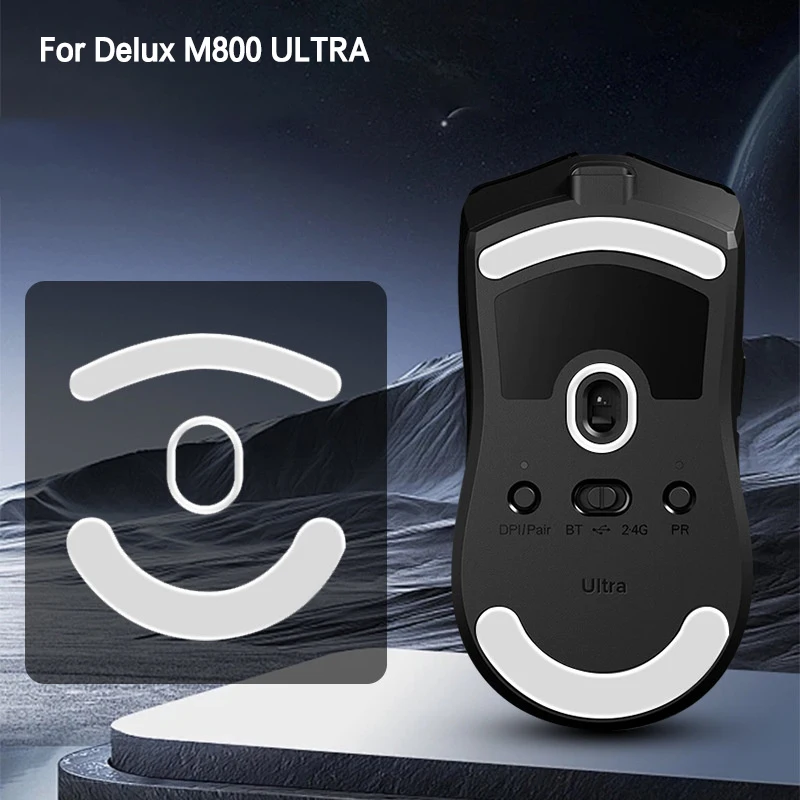 1 Nastavte protišmykovú podložku na nálepku na nohy na slepka na myši pre protišmyky pre Delux M800 Ultra Gaming Wireless Wireless Mouse for E-Sports