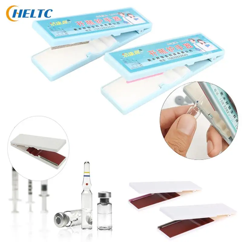 1*Otvárač fľaše na fľašu Ampoule Glass Glass Ampule Injekčné liekovky Otvárače zariadenia Injekcia Cutting Nurse Doctor Hospital Breaker Diamond Medicine Cutter
