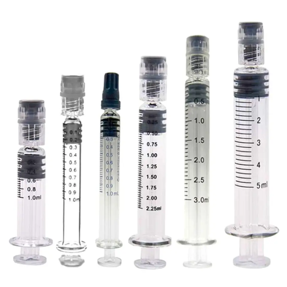1 pc luer zámok striekačky 1 ml 3 ml 5 ml hydroponického výživného skleneného skleneného injekčného striekačky Parfum Parfum Vzorktor Injektor pre kŕmenie malých mačiek psov strom