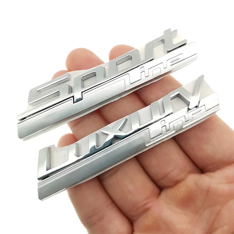 1 PCS 3D ABS Sport Line Luxury Line Side Emmlem pre BMW 2 3 4 5 7 Series GT Fender Luxury Line Badge STYLING CAR