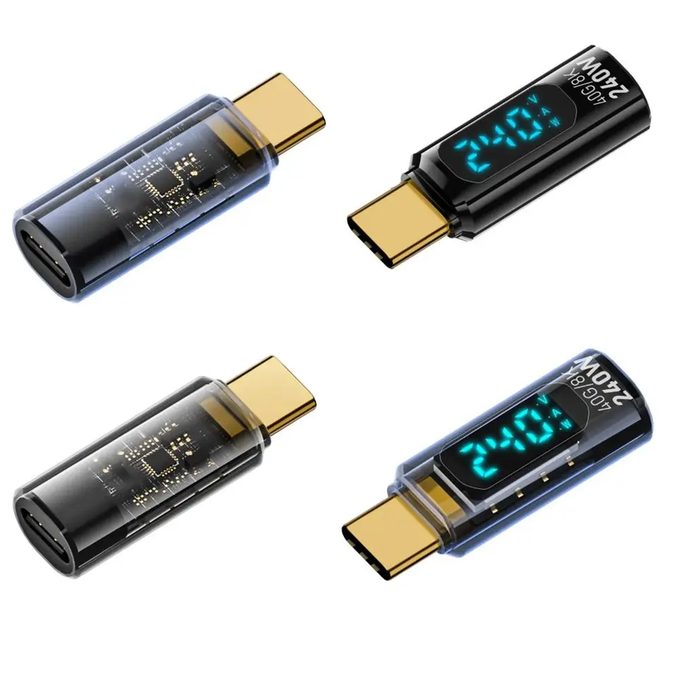 1 PCS Digitálny LED displej USB 4 Typ-C adaptér PD 240W 8K 60 Hz tester Power Meter Tester Úplný funkčný prenos údajov