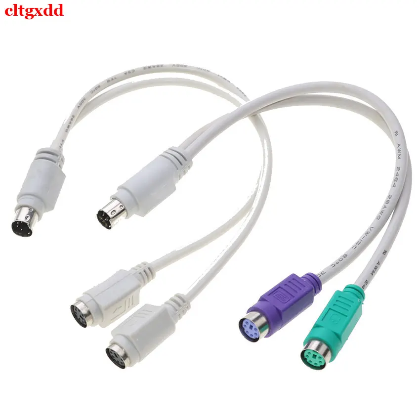1 PCS Hodná doska PS2 PS/2 Klávesový kábel Klávesnice myši 6-kolík Mini Din Muž do 2 samíc laserového snímača čítačky kariet myši myši