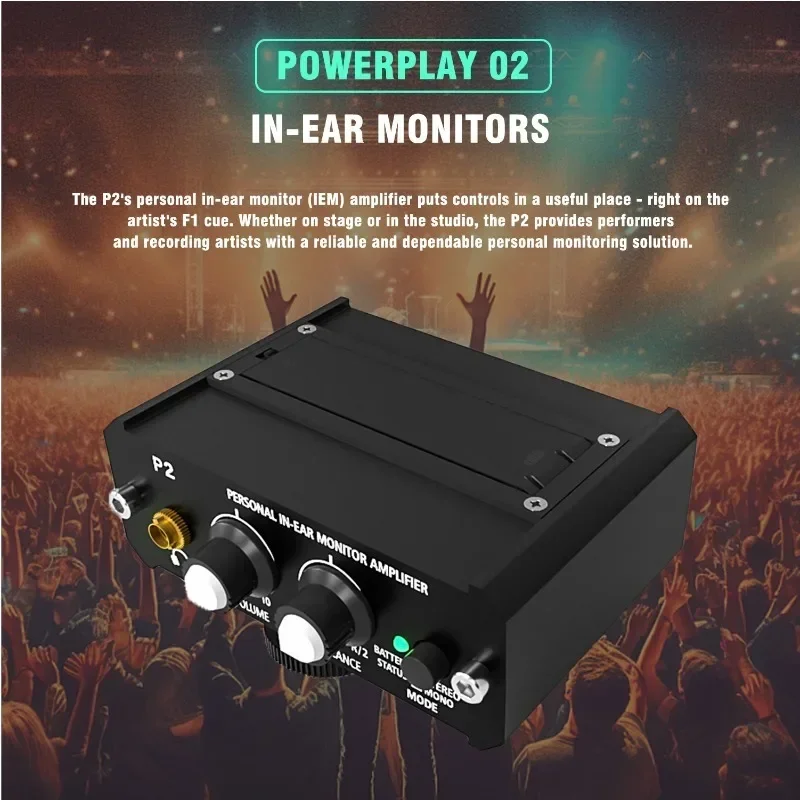 1 PCS P2 Slúchadlá pre sylfóny Monitor slúchadiel Čierny kov Vhodný na prenos / živé vysielanie