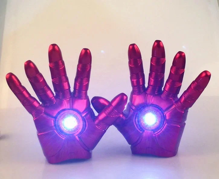 1 pár 1/1 Cosplay superhrdina Ironman Mark 3 LED svetlo rukavice postava Cos kostýmy Party Anime Stage