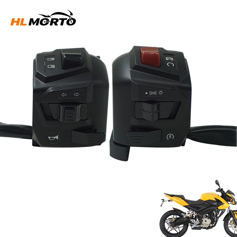 1 pár 22 mm spínačov motocyklových spínačov rohov natáčanie Signál spínač riadidla riadidlá pre riadiaci riadok pre motorku Bajaj Pulsar 200 NS Motobike