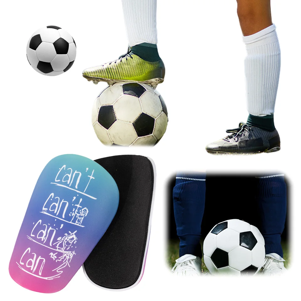 1 pár futbalových miniatúrnych Shin Guard Shock Absorbing Futbalové holene vankúšiky Lightweight Futbalová noha Protect pre deti mládež a dospelých