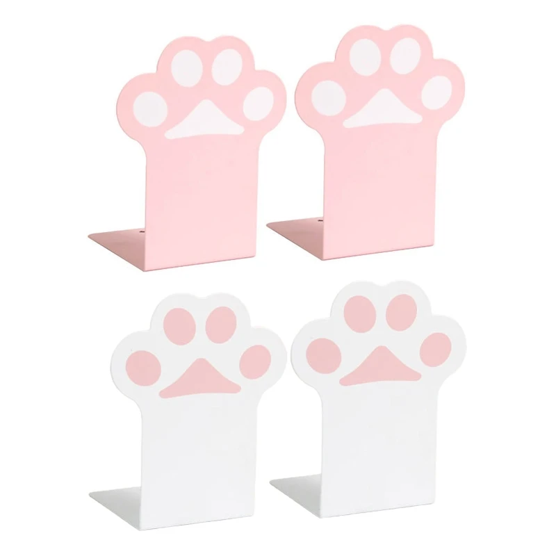 1 pár karikatúrnych pracovných pracovných miest Držiteľ stánkov pre mačku Paw Storage Rack Book pre dieťa Študentská kancelária Wo
