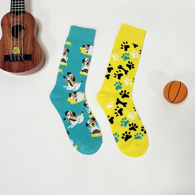 1 pár karikatúry Roztomilé šteniatko a stopu AB Trend Trendy Personalizované pánske ponožky