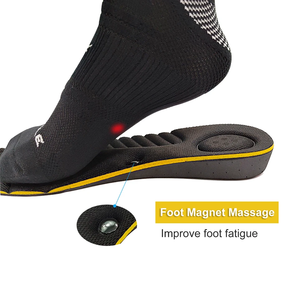 1 pár Magnetickej masáže Eva Cushioning Inoly - Vnútorná výška Zvýšenie 2-5 cm - Vhodný pre športové prechádzky