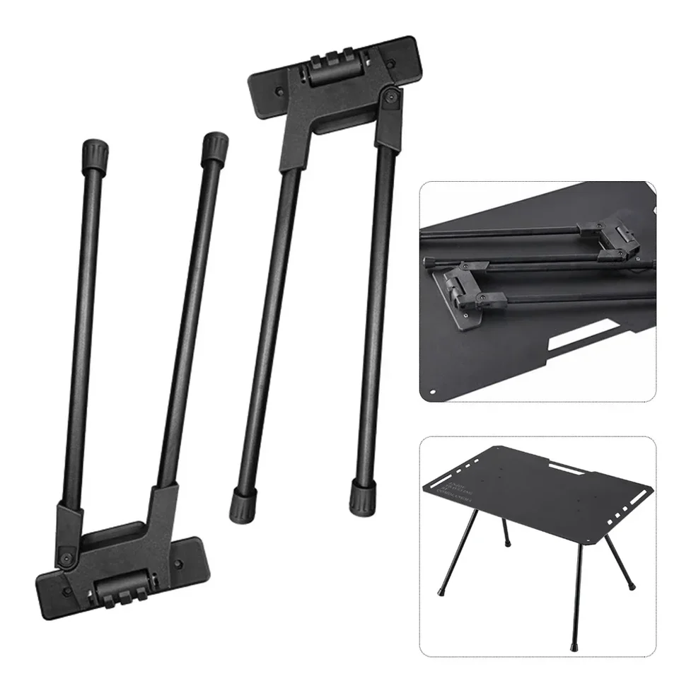 1 * Pár nôh stolových nôh Vysoko pevné čierne DIY nohy pre IGT nylon hliníkovej zliatiny outdoor taktika stola