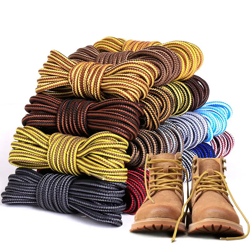 1 pár okrúhle šnúrky Martin Boots Shoe Laces Striped Double Farb