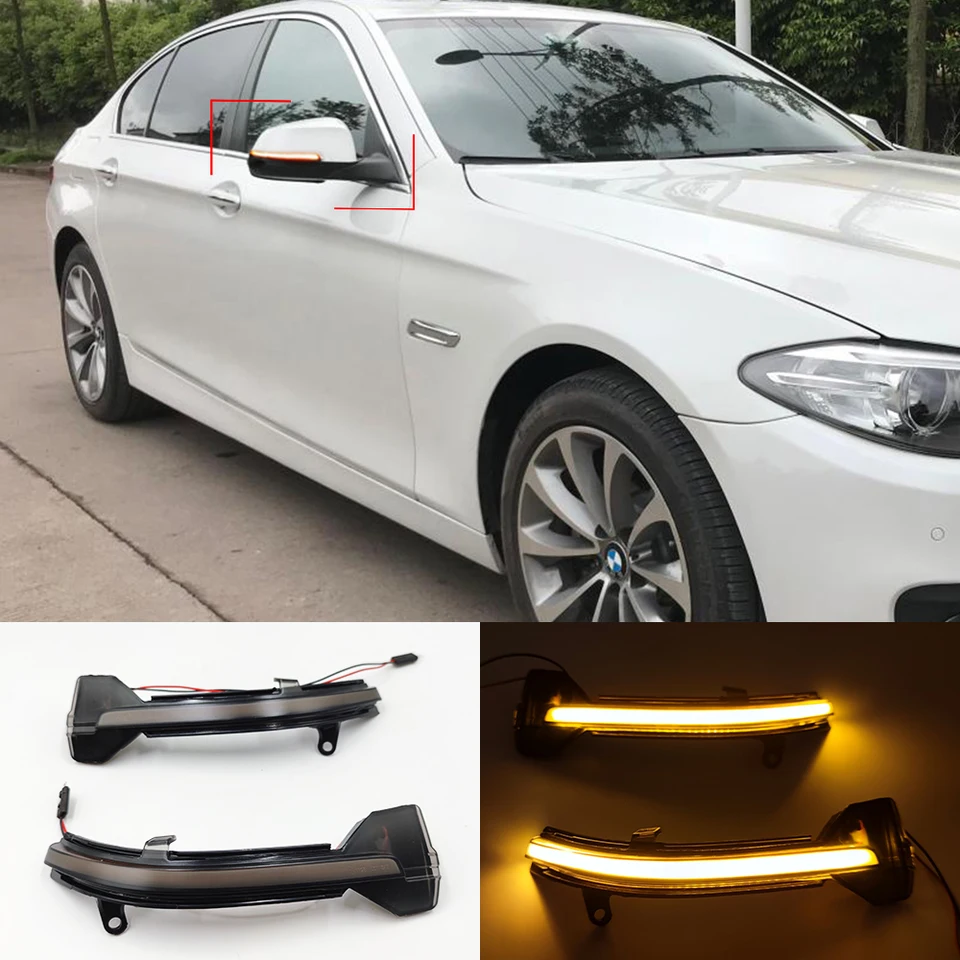 1 pár pre BMW 5 6 7 Series F10 F11 F07 F06 F12 F13 F01 Dynamický smerový signál LED Indikátor spätného zrkadla BLINKER SVETLO SVETLO