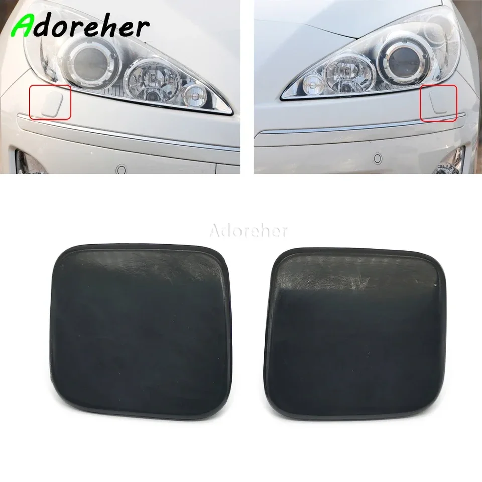 1 pár primérových farebných automobilov Svetlejca podložka Spray Tryska predného nárazníka Slávnostný čistiaci prúd pre Peugeot 408