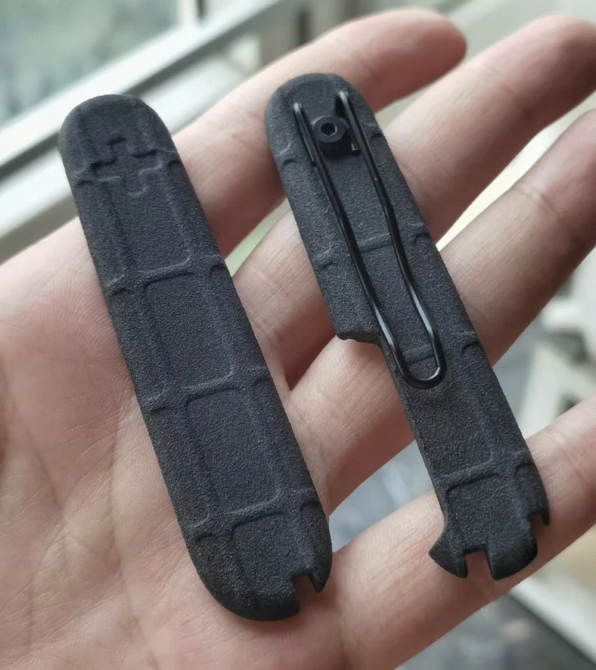 1 pár ručne vyrábaných vlákien nylonových ručných váh s klipom pre 91 mm Victorinox švajčiarske armádne nožové stupnice 91 mm SAK Scales