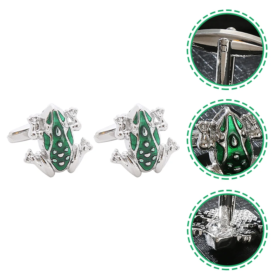 1 pár tričiek žaba manžety odkazy Men Cufflinks Personalizované dary otca Jedinečné darčeky Personalizované manžetové gombíky