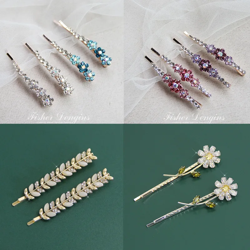 1 pár Vynikajúci elegantný kamienok Darčeky Darčeky Dievčatá Vlasové svorky Piny Barrettes Príslušenstvo Vásenky Hairgrip Headress