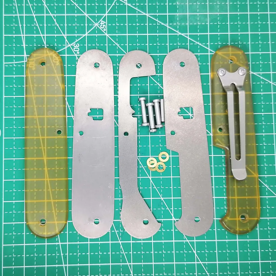 1 pár vyrobený na mieru Pei s vreckovým klipom pre 91 mm Victorinox švajčiarska armáda nôž ultem Ultem pre SAK