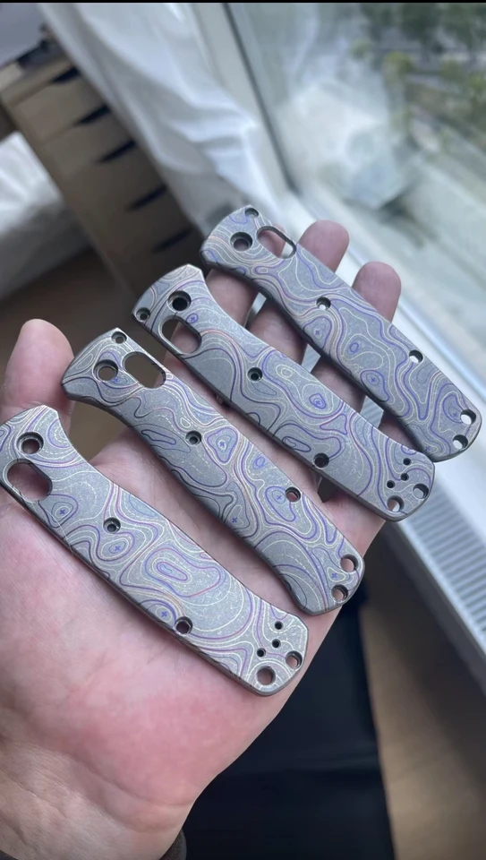 1 pár vyrobený na mieru vyrobený titánový stupnice zvládajte škálu pre DIY pre lavicu 535 Ti Scale Modify