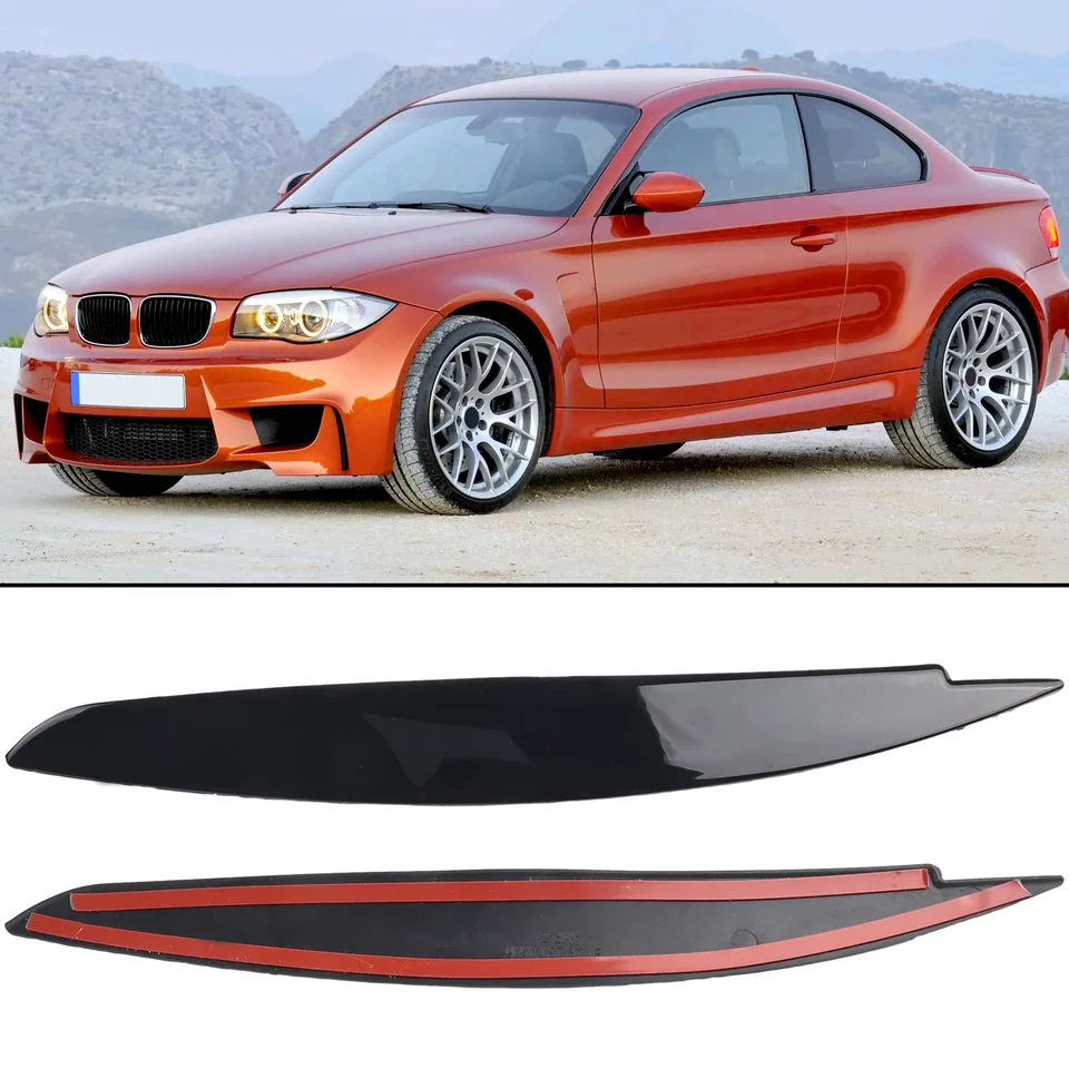 1 pár čiernych plastových automobilov Očné kryty oka pre veko pre BMW 1 Series E87 E88 E81 E82 2008-2013 Očné viečka Obera