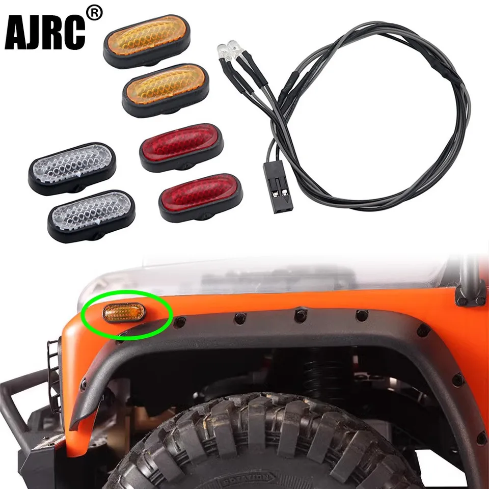 1 párová signál 1/10 1/14 RC Crawler CAR pre Traxxas TRX4 D90 D110 RC4WD SCX10 90046 TAMIYA 90053 YIKONG RGT AXIÁLNA LAMP