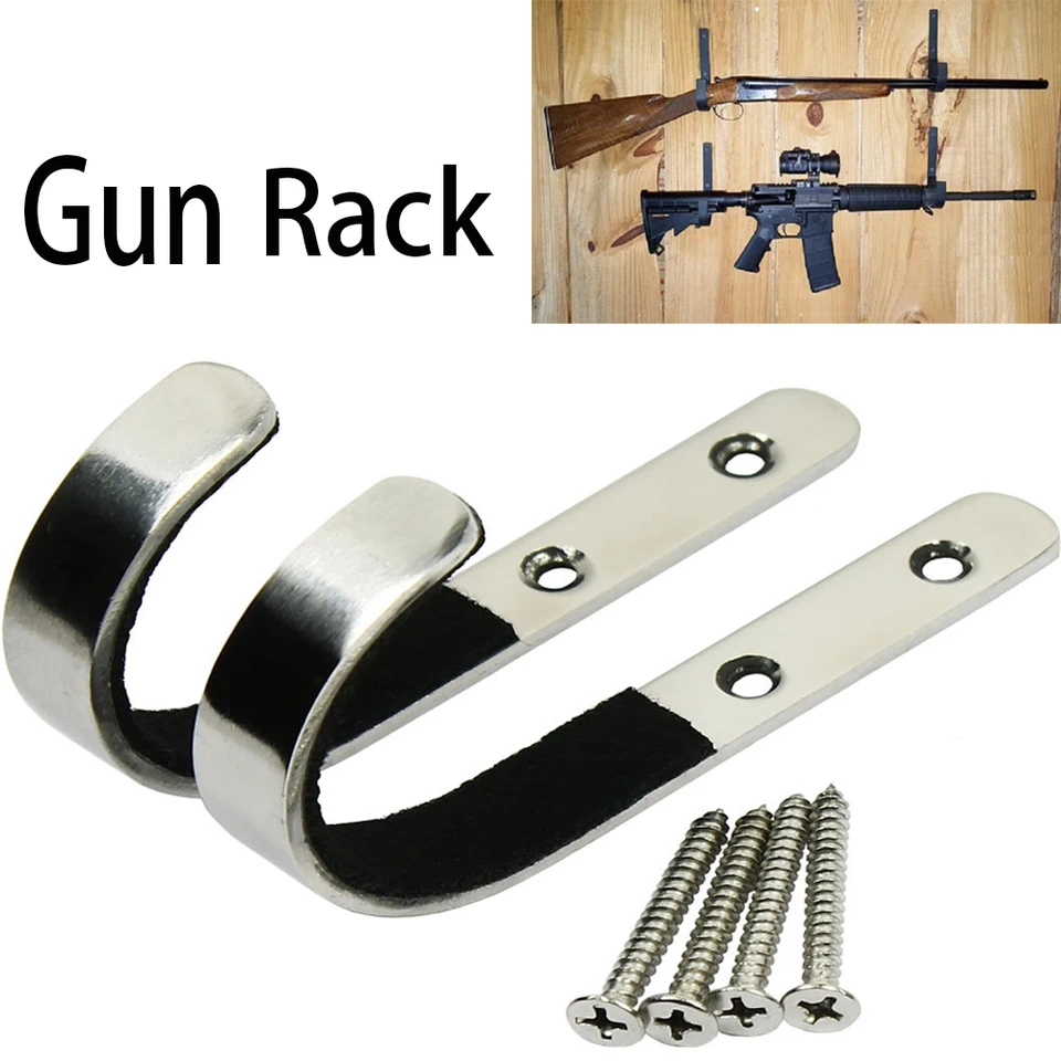 1 párová zbraň na nástenný úložný stojan J-Hook Rifle Shot Gun Hangers Set proti škrabaniu