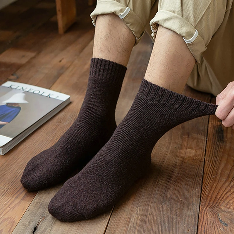 1 páry zimné teplé pánske ponožky vlna Mužské ženské ponožky Super hrubšie pevné ponožky Merino Wool ponožky proti studeným snehovým ponožkám