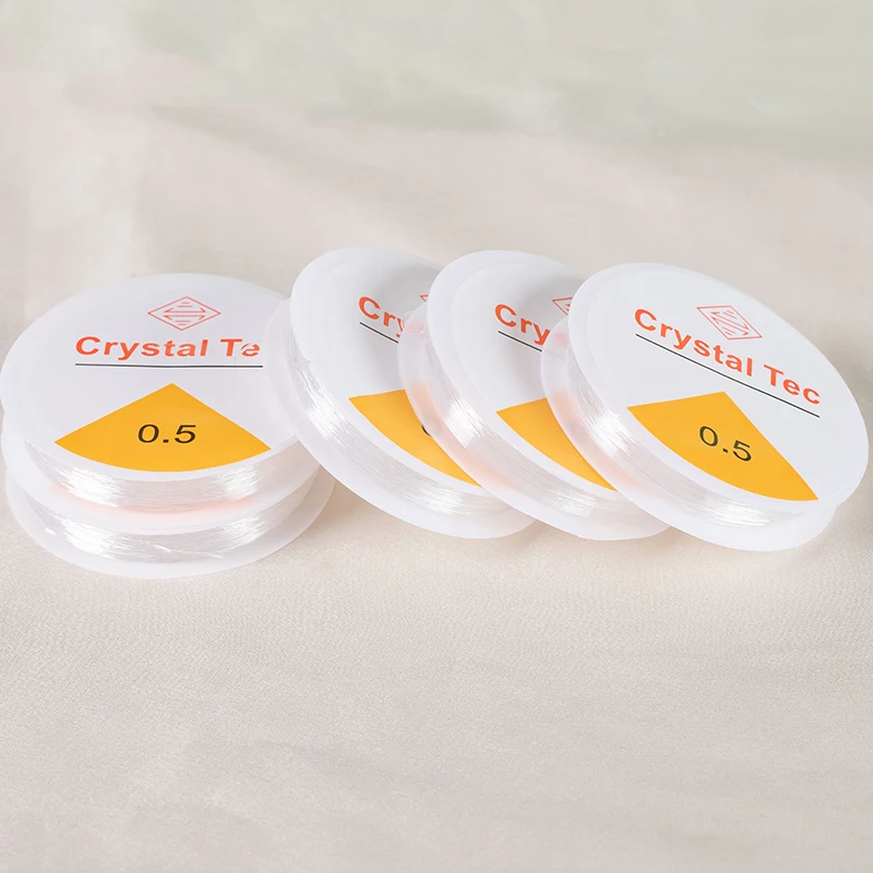 1 Roll 0,5/0,6/0,7/0,8/1,0 mm flexibilný pružný kryštalický šnúra na roztiahnutie šnúrky pre šperky výroby DIY Prány na náramok
