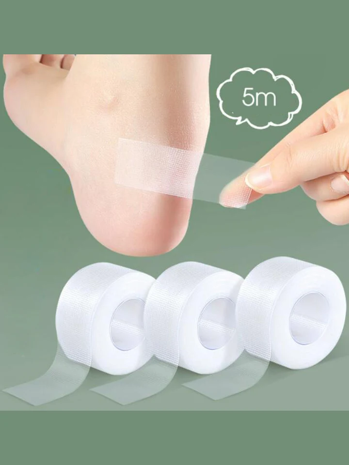 1 Roll Anti-Wear PE päta slepka na pätu Päty Patch Ochranta nepremokavého pľuzgierovej pľuzgierovej podložky päty päty vložky 5m x 2,5 cm