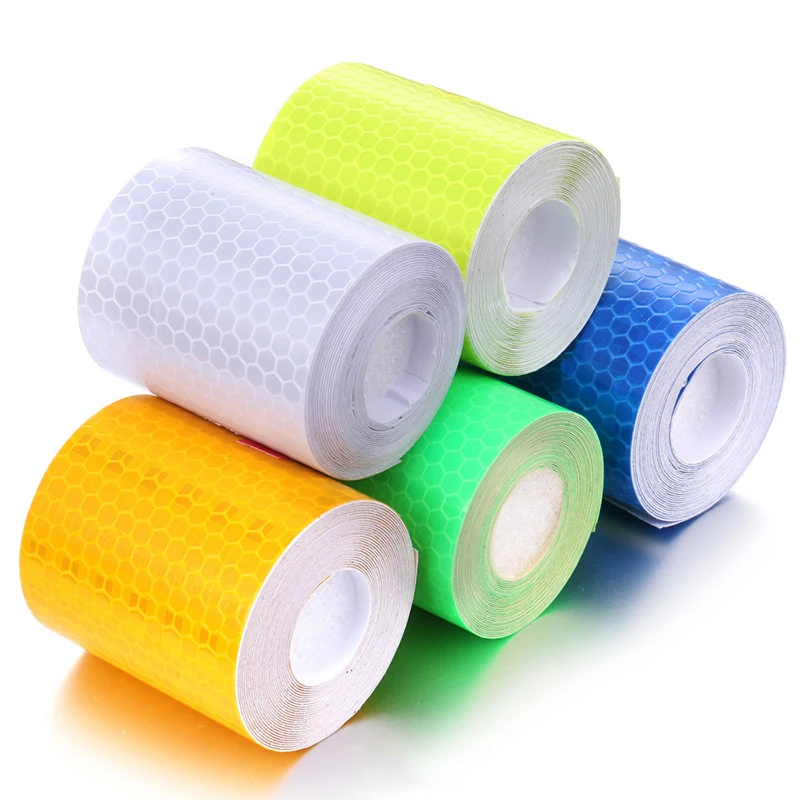 1 Roll Car Reflex Tape Sticker Bezpečnosť značky CAR Styling Self Adhesive Výstražná páska Motorcycle Bicycle Film Film Decoration Tool