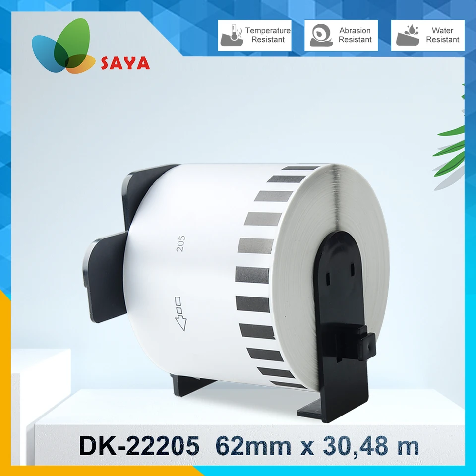 1 Roll DK-2205 22205 Termálny papier 62 mm x 30,48 m Kontinuálna dĺžka pre brata QL-500/500A/550/560/700/570VM/800N/600TD