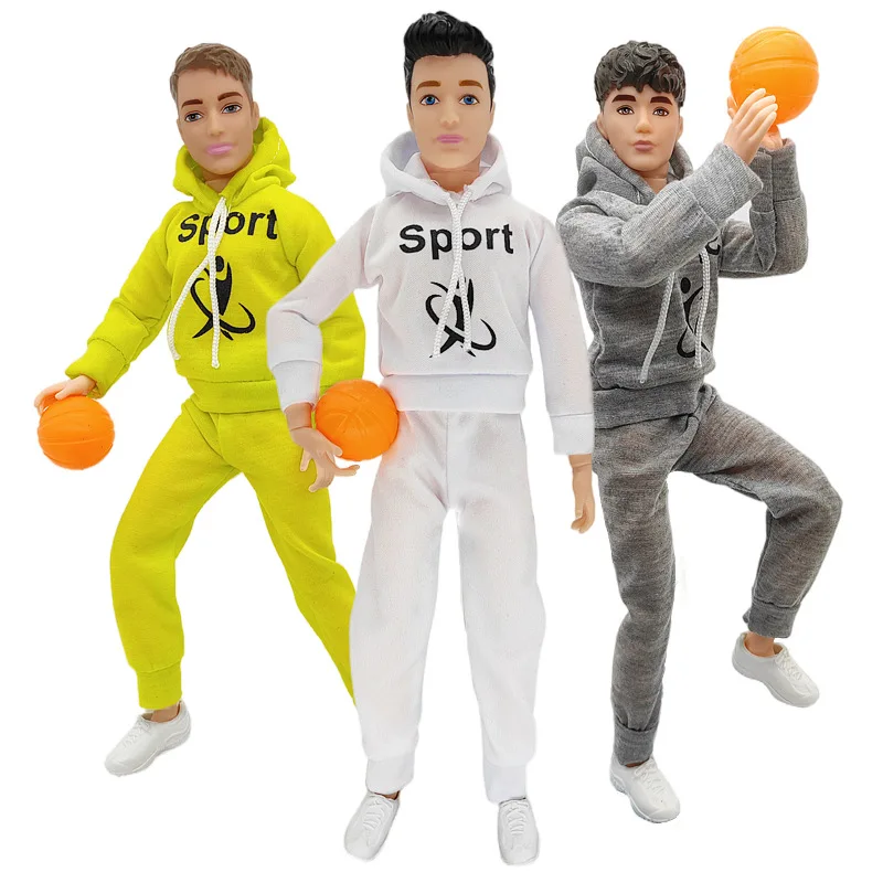 1 sada 30 cm ken Doll Clothes Sports Suit Daily Wear pre bábiku Ken Cloth 1/6 Doll Adsessory