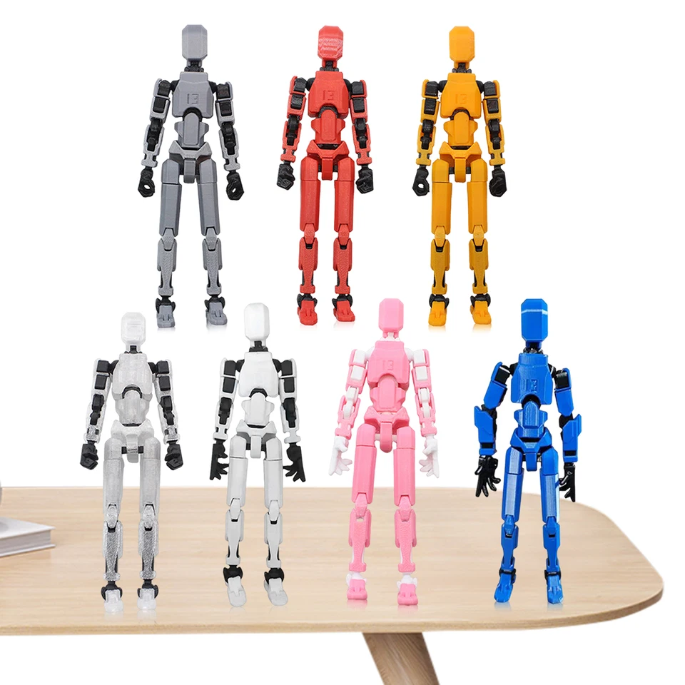 1 Sada 3D tlačených figurín Multi-artikulárne akcie Figure Multi-Rointed Movely 3D tlačené figuríny pre deti a darčeky pre dospelých