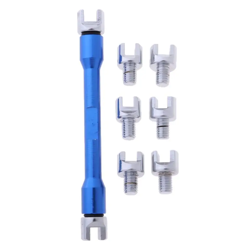 1 Sada pneumatík na pneumatiku motocyklového kolesa Spoke Wrench Tools Ruck Opravy náradia 8 veľkosti 5,4 mm-6,8 mm pre motorku na motorke