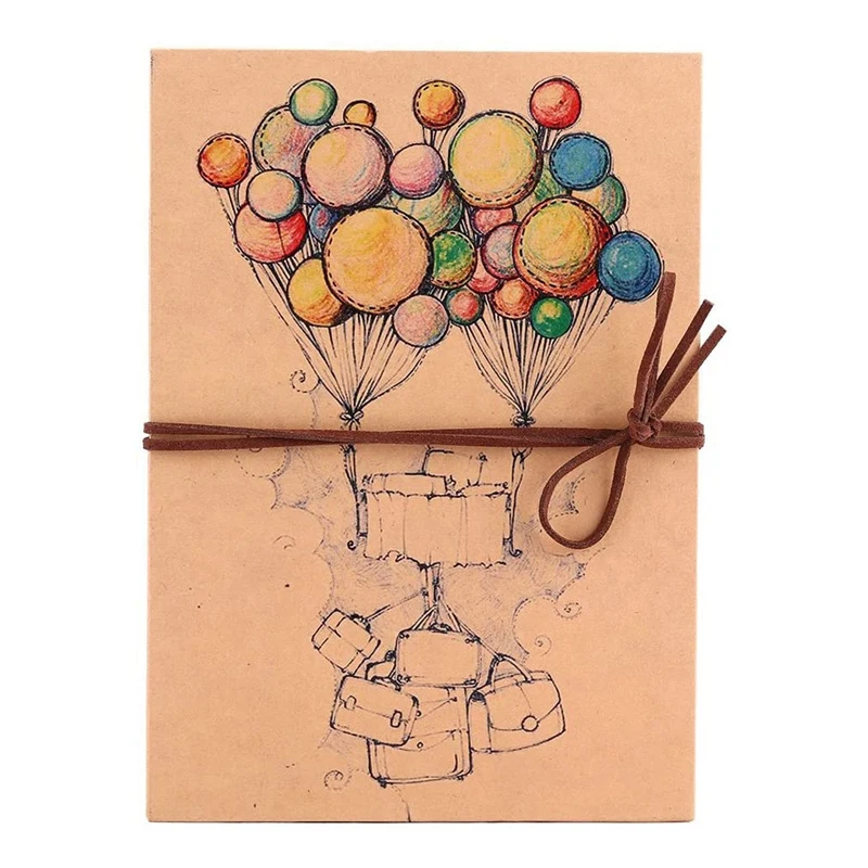 1 scrapbook Photo album retro štýl Balón obálka akordeón Arbicable Photo album DIY Scrapbook Ručne vyrobené kreatívne remeslá