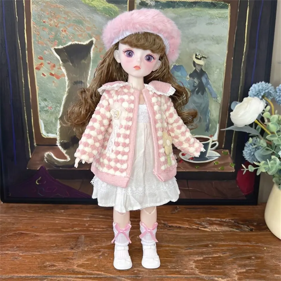 1 set 1/6 SD 30 cm bjd bábika s oblečením atraktívne oči Multi-Style Dress Up BJD Dolls Anime s parochňou make-up