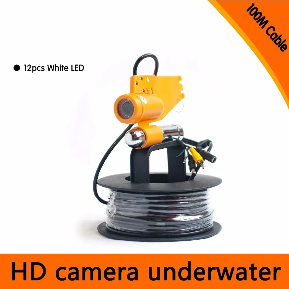 (1 set) 100 metrov kábel pod vodou rybárska kamera Iba nočná verzia a LED funkcia Trail Camera Fotook Finder Finder Infračervená lampa