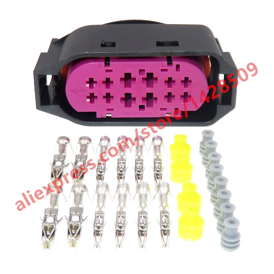 1 Set 12 PIN 1J0 941 165 Automatický vodotesný zväzok drôtov Automobil xenónový konektor pre VW Audi 1J0941165