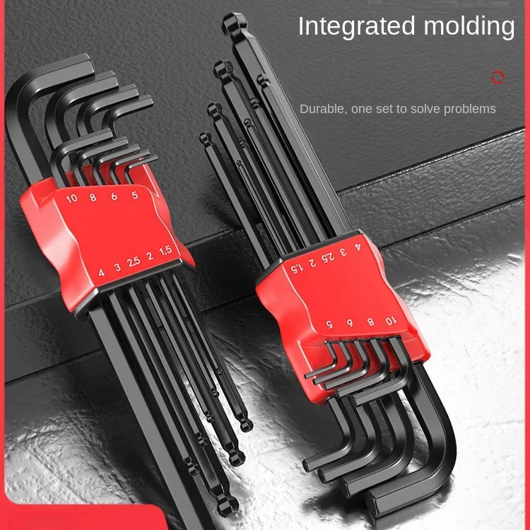 1 set 9pcs l Typ dvojspešného skrutkovača hex hexový kľúč set allen hexagon hexagon plochá guľa Torx Star Head spanner kľúča sada ručných náradia