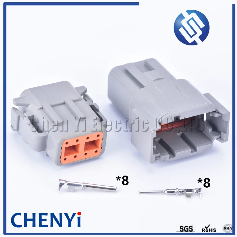 1 Set Deutsch DTM 8pin Connector DTM06-8S DTM04-8P Mužský ženský automatický vodotesný konektor automobilový automobilový zátk