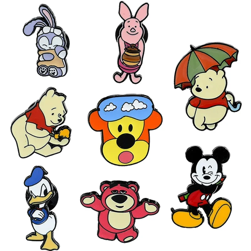 1 Set Disney Mickey Mouse Pú Chip Cute Scren Pin Brošová taška klopný pin karikatúra odznak batoh dekorácie deťom darčekový doplnok