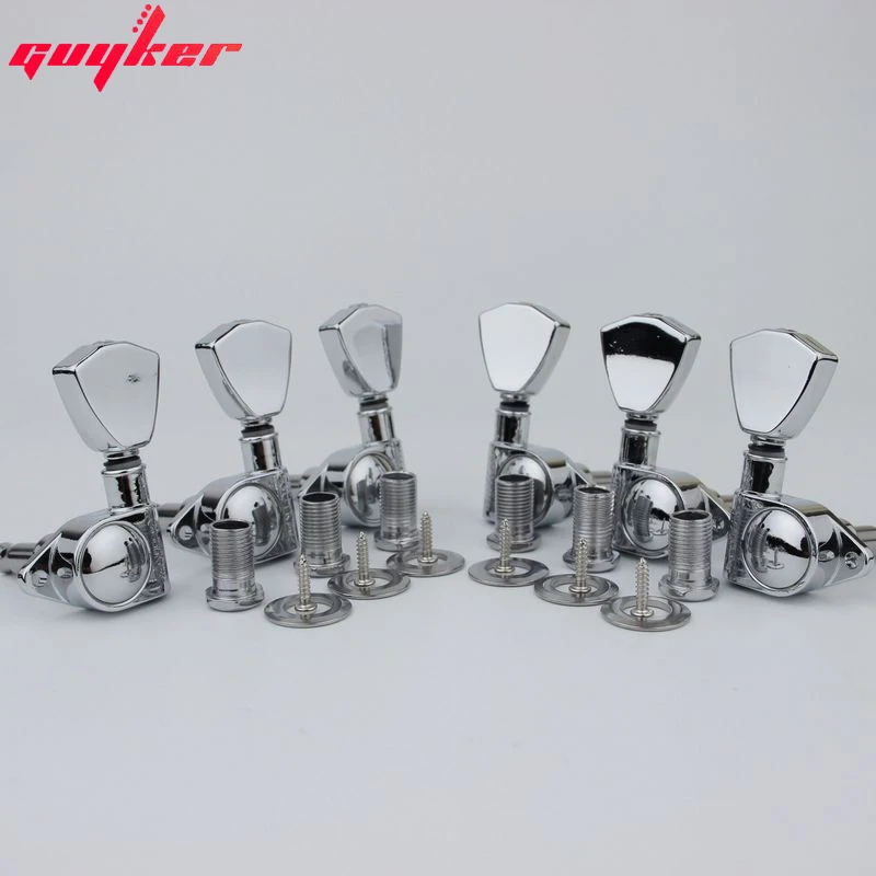 1 Set Guyker Guitar Machine Heads tunery TRAPEZIUM BLONT Chrome