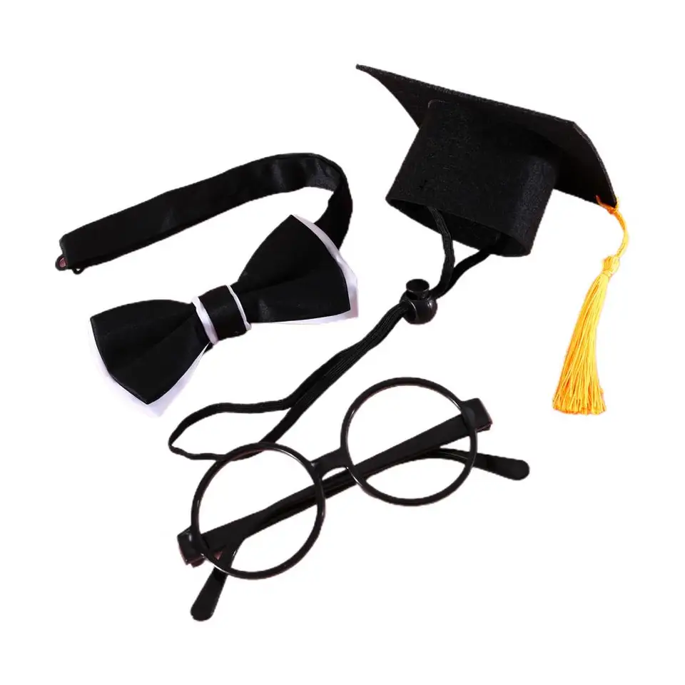 1 set módne mačiatko maturitné klobúk rozkošné opakovane použiteľné maturitné maznáče