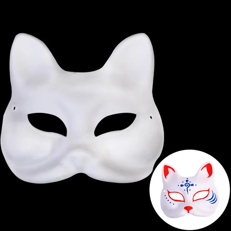 1 Set Party Masque Paper Parlp DIY maľba maskovanie ľudskej tváre Masque zviera tematické maškarné deti maľované večierky Masques