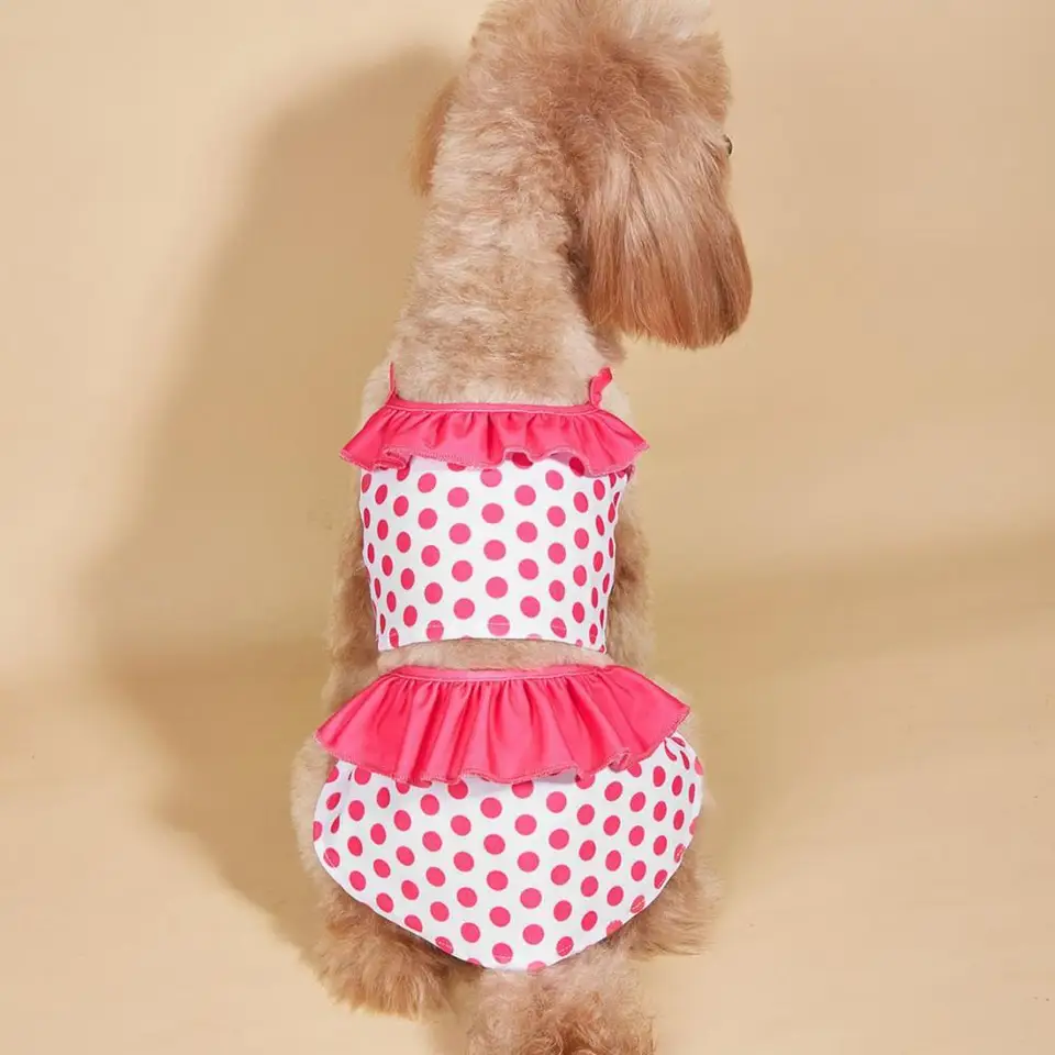 1 Set plaviek Pet Svetly farby Polka dot vzor vzorov psov sada Pohodlné domáce zvieratá domáce zvieratá dodávky